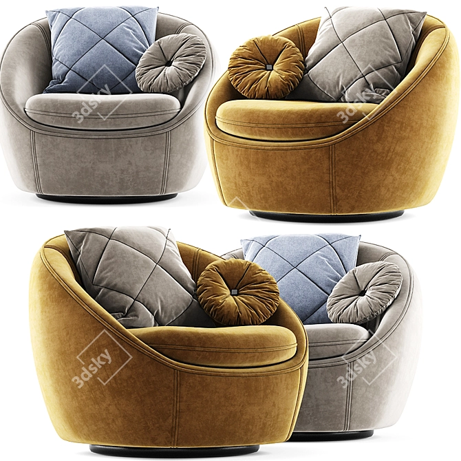 Snug Swivel Chair 3D model image 1