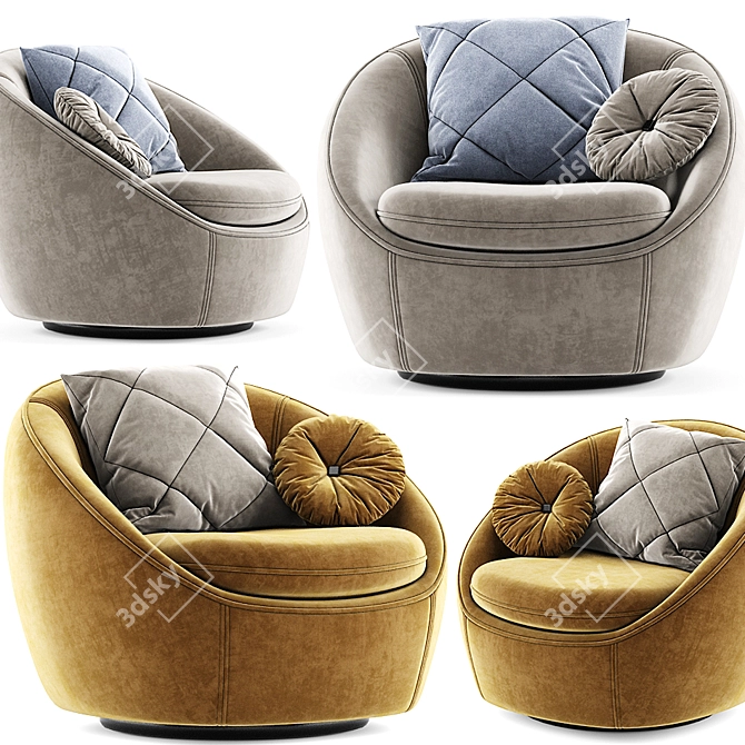 Snug Swivel Chair 3D model image 2