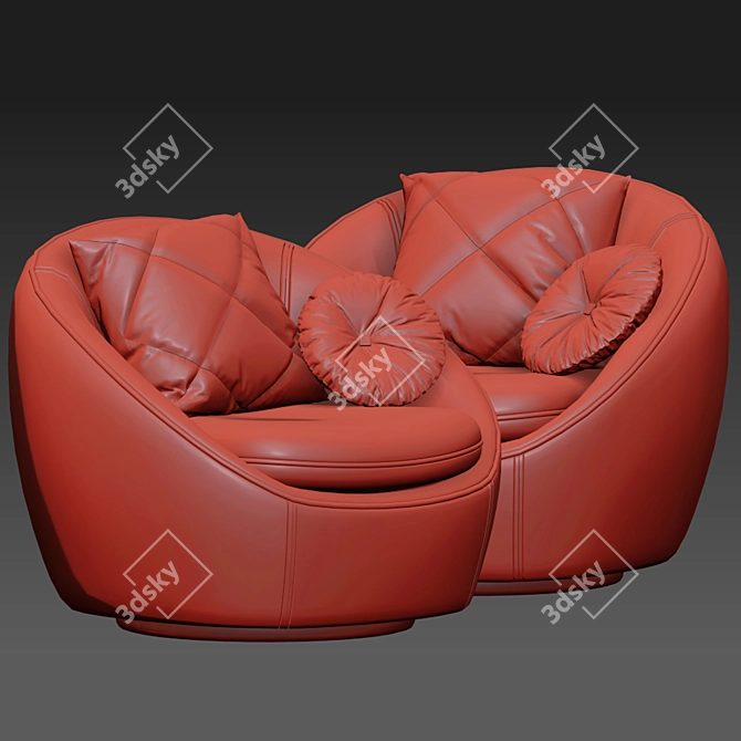 Snug Swivel Chair 3D model image 3