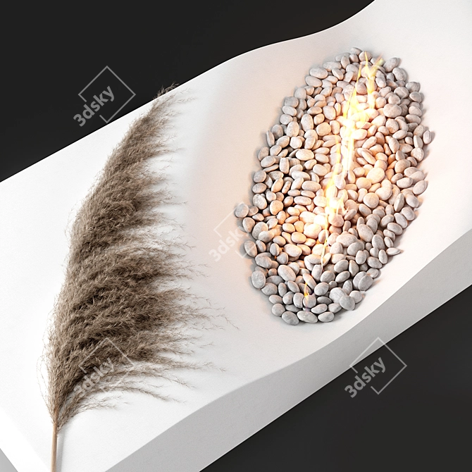 Elegant Fireplace for Close-Up Renders 3D model image 3