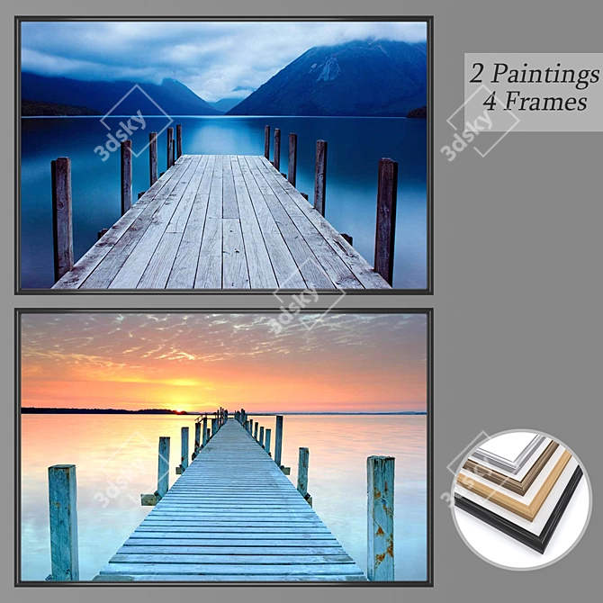 Elegant Wall Art Set 3D model image 1