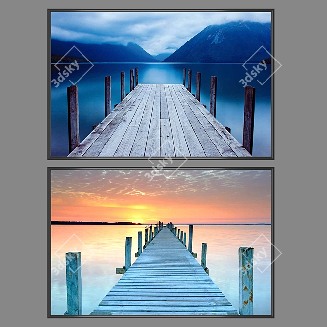 Elegant Wall Art Set 3D model image 4