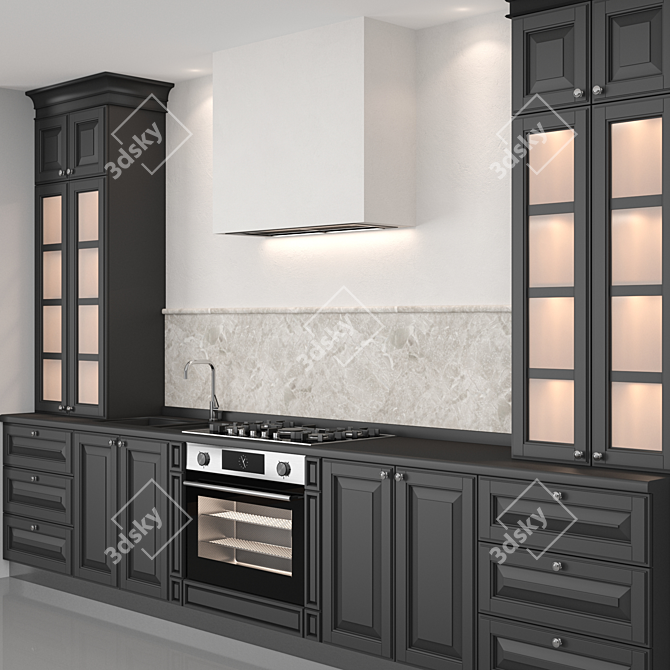 Classic Kitchen Set 3D model image 9