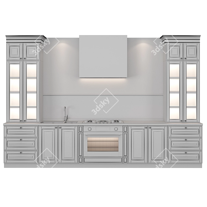 Classic Kitchen Set 3D model image 2