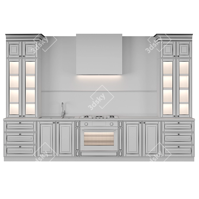 Classic Kitchen Set 3D model image 7