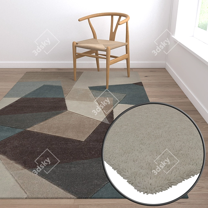 High-Quality Carpets Set 3D model image 5