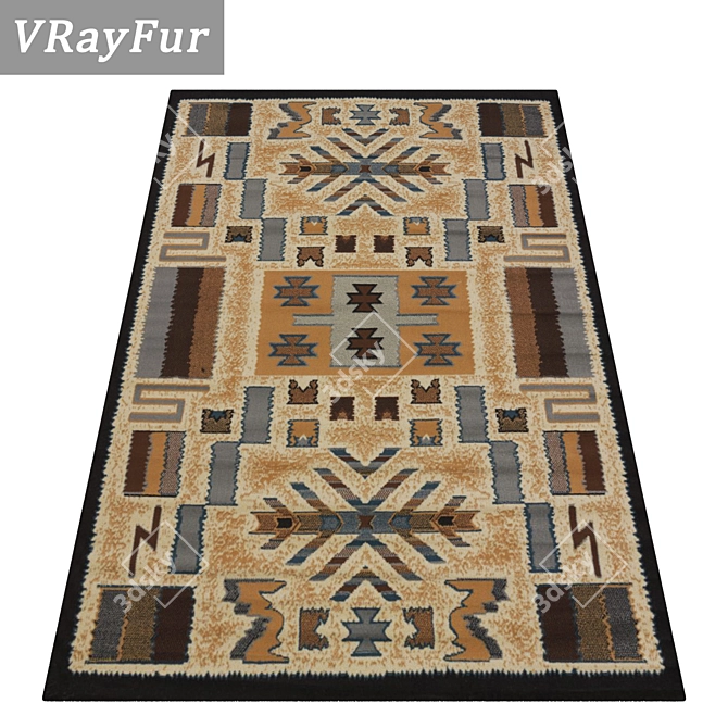 High-Quality Carpet Set with Versatile Textures 3D model image 2