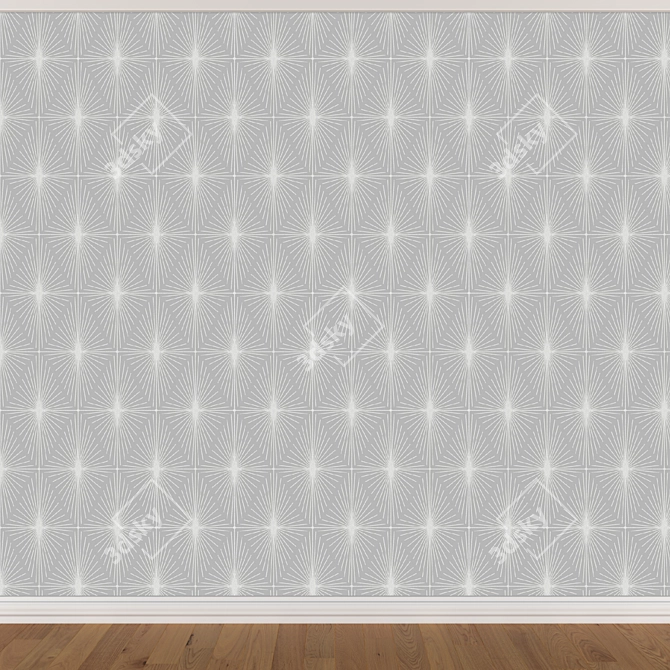 Seamless Wallpaper Set: 3 Colors 3D model image 4