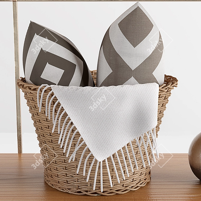 Elegant Pampas Decor Set 3D model image 9