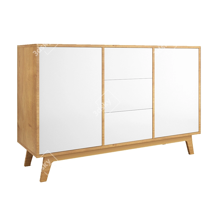 Scandinavian Jimi Sideboard: Sleek and Stylish 3D model image 1