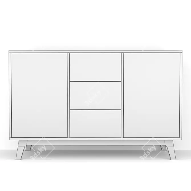 Scandinavian Jimi Sideboard: Sleek and Stylish 3D model image 2