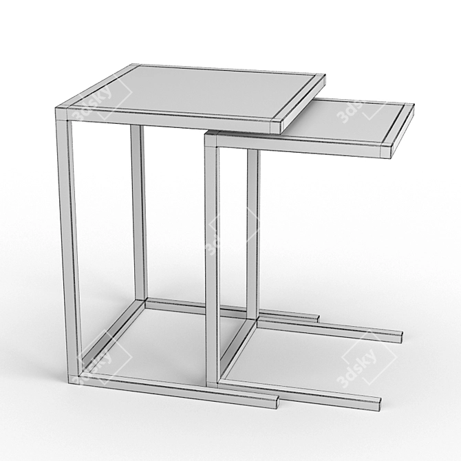 Modern Stylish Nesting Tables 3D model image 4