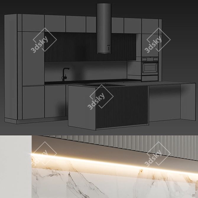 Modern Style Kitchen - 3dsmax Model 3D model image 4