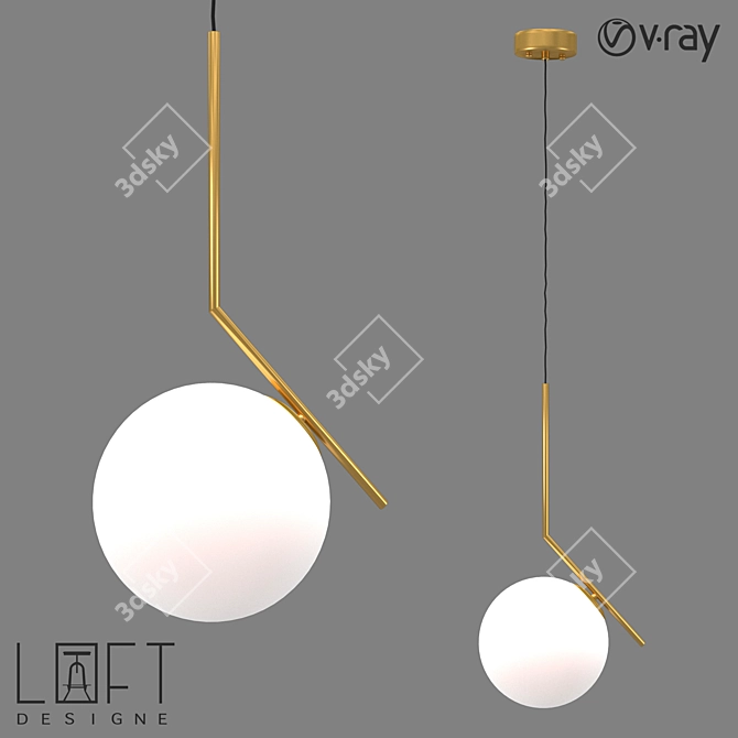 LoftDesign 4609 Pendant Lamp 3D model image 1