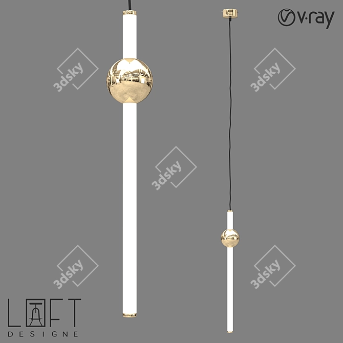 Industrial Style Pendant Lamp - LoftDesigne 7946 Model 3D model image 1