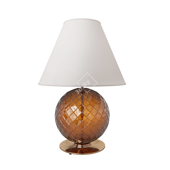 Elegant Rialto Abatjour: Murano Glass Table Lamp 3D model image 1