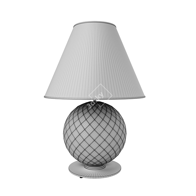 Elegant Rialto Abatjour: Murano Glass Table Lamp 3D model image 2