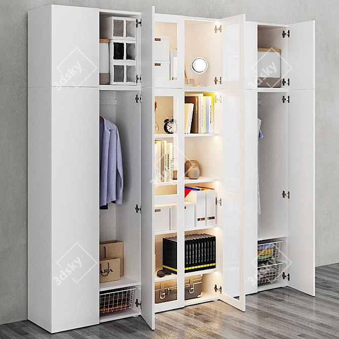 Ophus Combined Storage Cabinet | Stylish and Spacious 3D model image 2