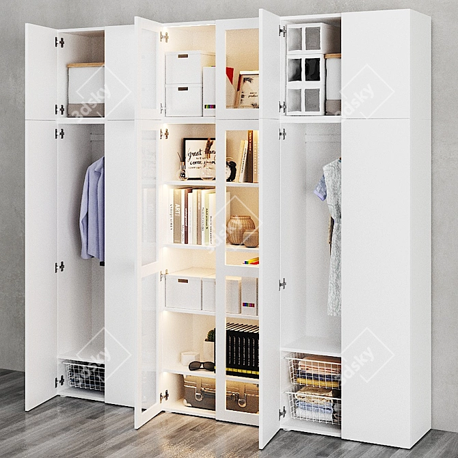 Ophus Combined Storage Cabinet | Stylish and Spacious 3D model image 3