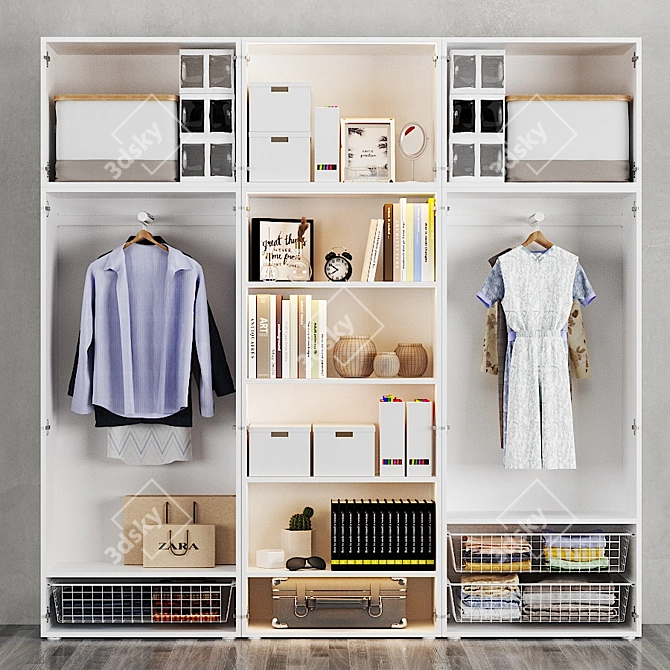 Ophus Combined Storage Cabinet | Stylish and Spacious 3D model image 4