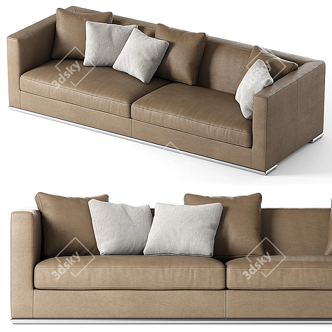 Elegant and Comfortable Bilbao Sofa 3D model image 1