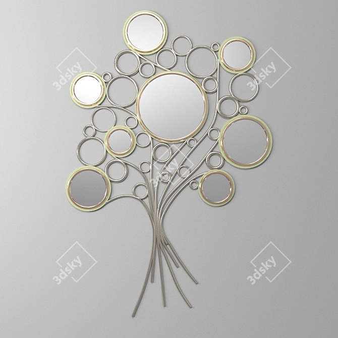 PBR Wood Mirror 3D model image 1