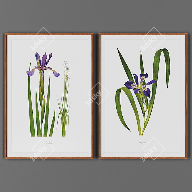 Wooden Frame Art Duo 3D model image 1