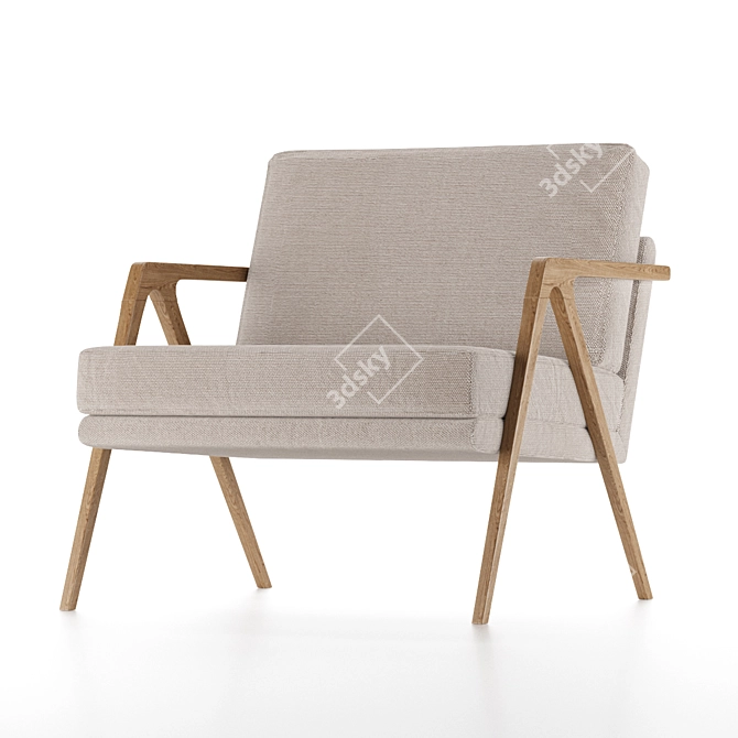 Elegant Vertice Armchair 3D model image 1