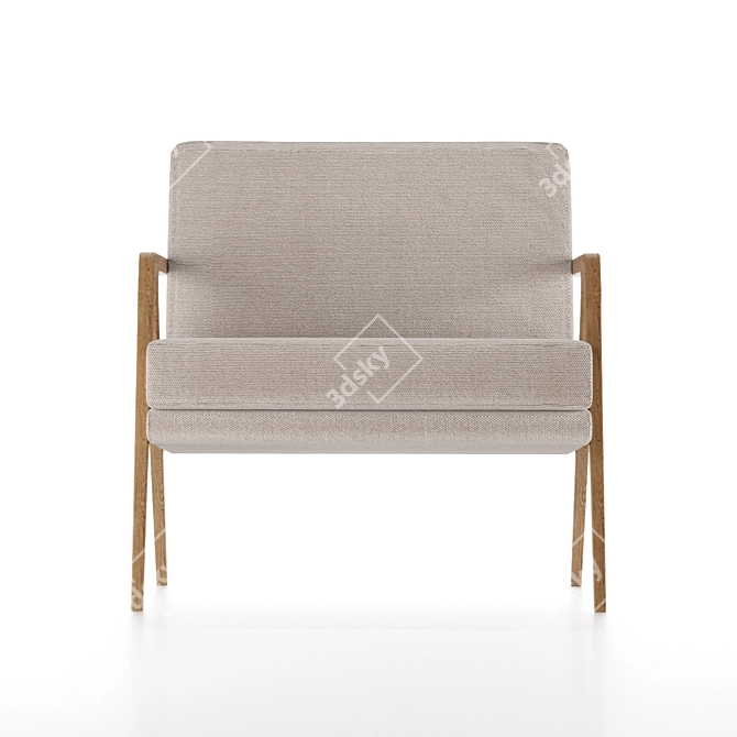 Elegant Vertice Armchair 3D model image 2