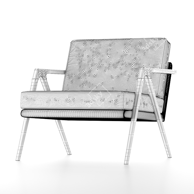 Elegant Vertice Armchair 3D model image 3