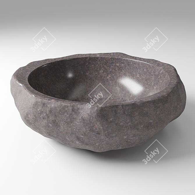 Natural Riverstone Sink 3D model image 1