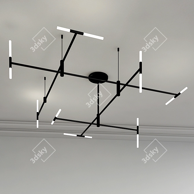 Modern Altona Temper Gap Chandeliers 3D model image 2