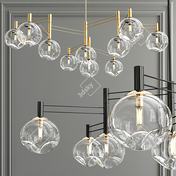 Modern Altona Temper Gap Chandeliers 3D model image 4