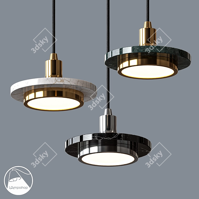 Elegant Gabriel Chandelier 3D model image 1