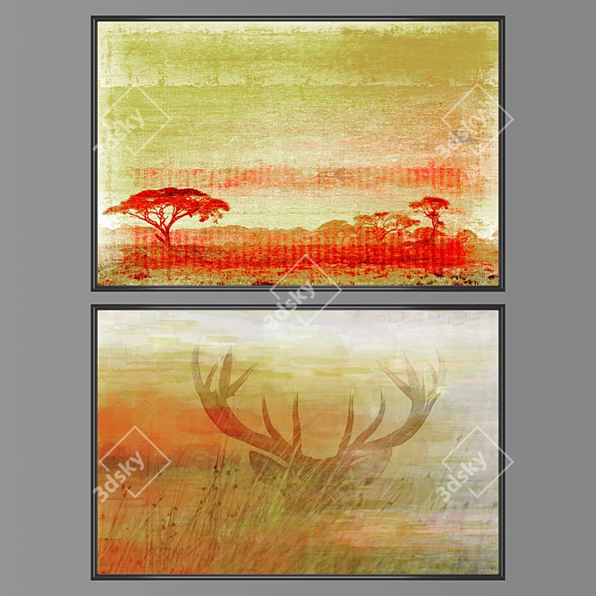 Artistic Wall Decor Set: No. 1118 3D model image 1