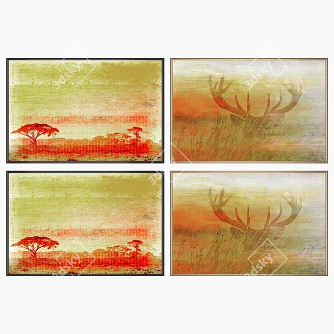 Artistic Wall Decor Set: No. 1118 3D model image 2