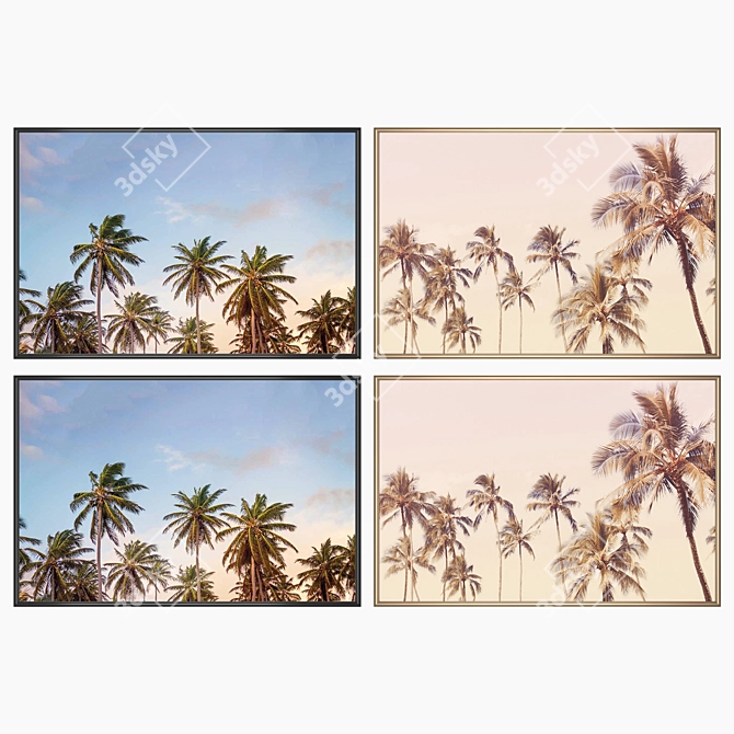 Versatile Wall Art Set: 2 Paintings, 4 Frame Options 3D model image 2