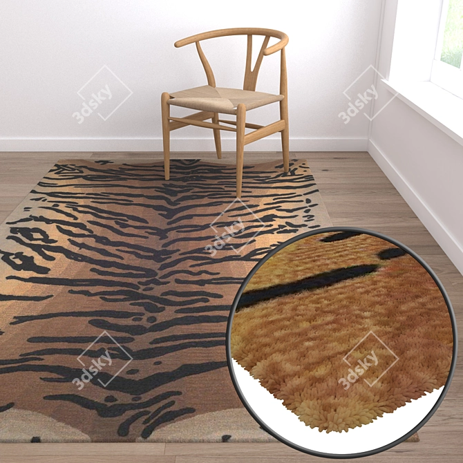 Title: High-Quality Carpet Set 3D model image 5