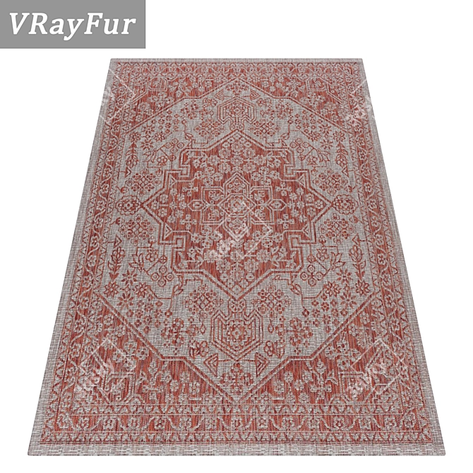 Luxury Textured Carpets Set 3D model image 2