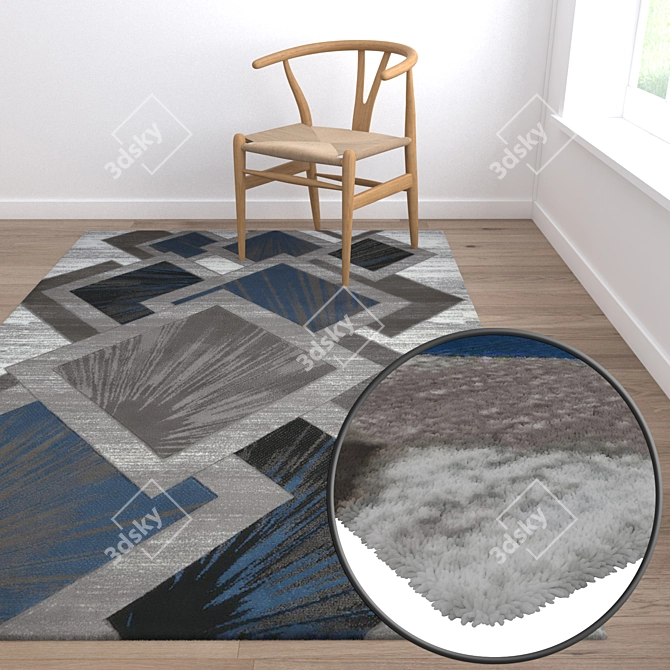 High-Quality Carpet Set with Various Textures 3D model image 5