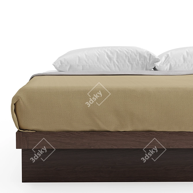 Minimalist Kyoto Japanese Bed 3D model image 3