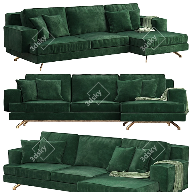 Elegant Dama Sofa: Comfort and Style! 3D model image 1