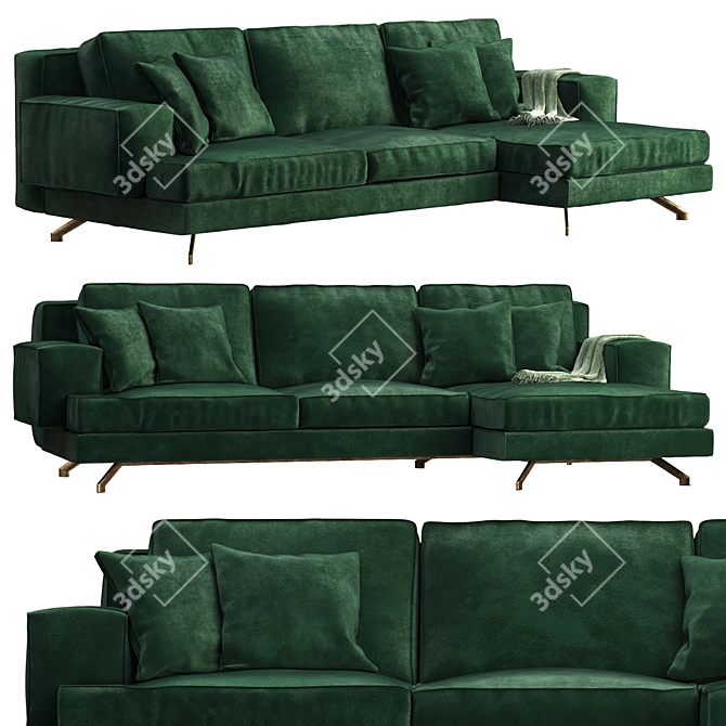 Elegant Dama Sofa: Comfort and Style! 3D model image 2