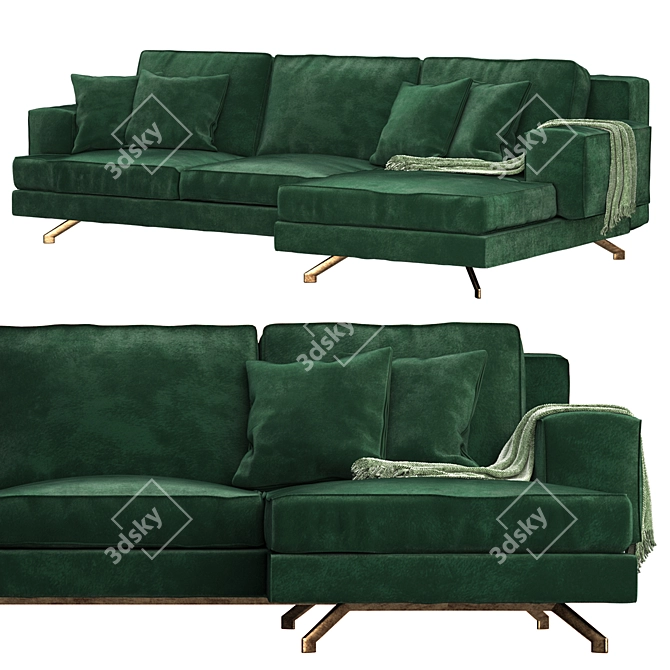 Elegant Dama Sofa: Comfort and Style! 3D model image 3