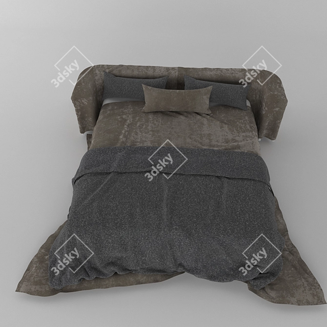 Cozy Dream Bed 3D model image 2