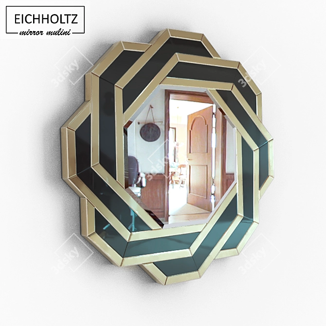 Elegant Gold-Edged Eichholtz Mirror 3D model image 1