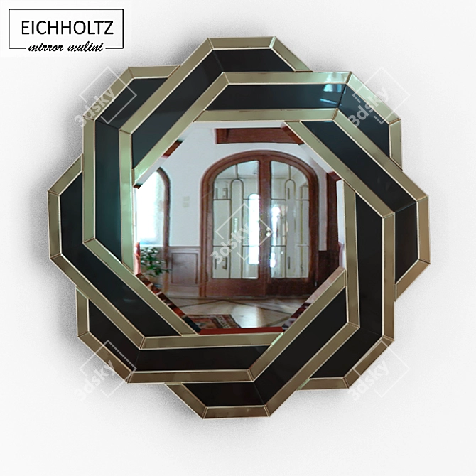 Elegant Gold-Edged Eichholtz Mirror 3D model image 2