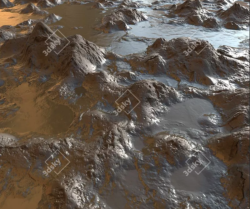  Textured Terrain - Enhanced Realism for Uneven Ground 3D model image 3