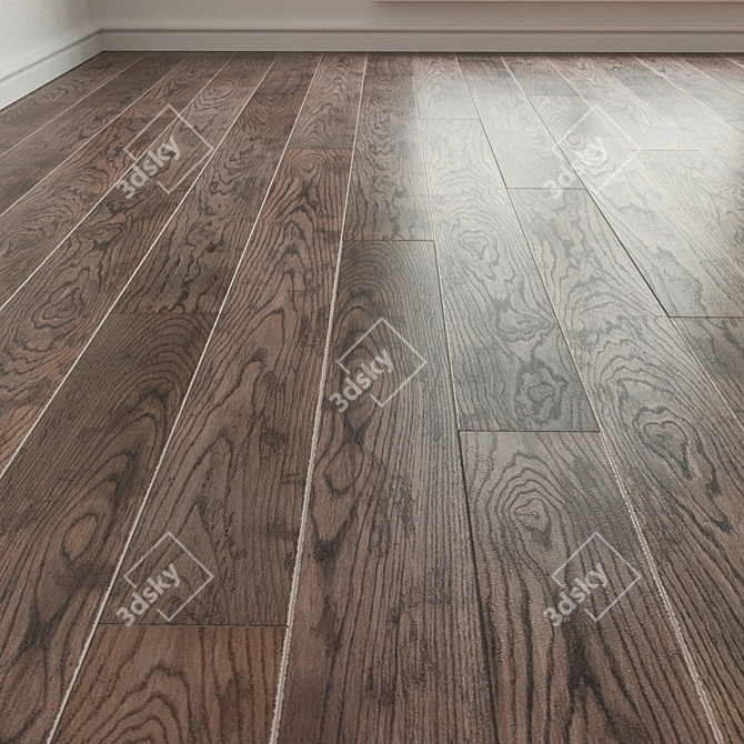 Title: Vintage Porto Brush Laminate Parquet 3D model image 1