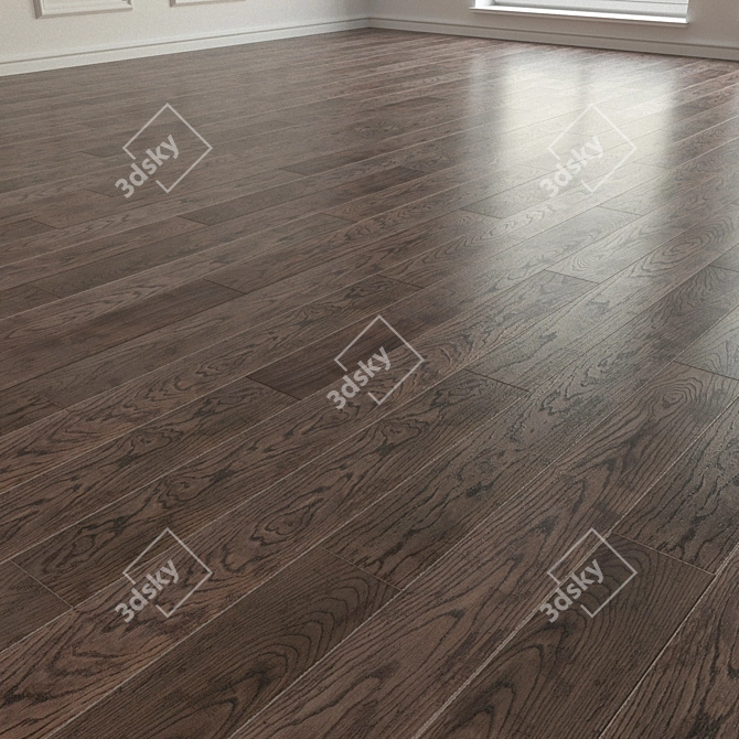 Title: Vintage Porto Brush Laminate Parquet 3D model image 2